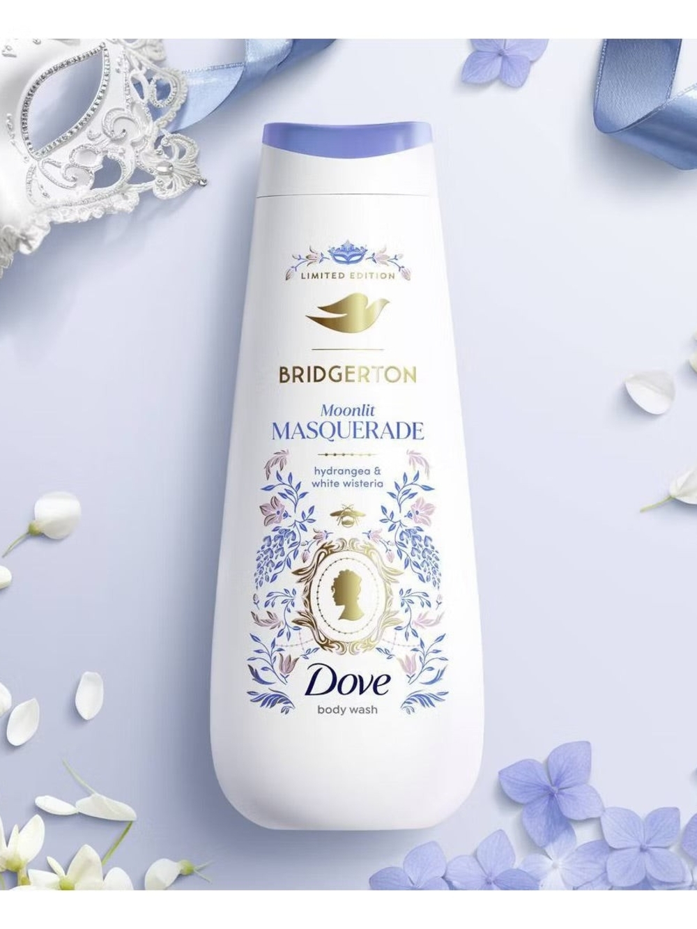 Dove Bridgerton Moonlit Masquerade Hydrating Body Wash - White with Lavender Cap